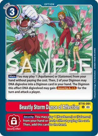 Beastly Storm Dance of Affection - BT16-091 - Uncommon