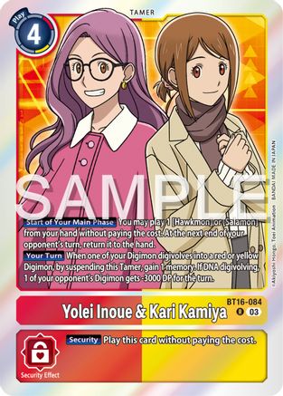 Yolei Inoue & Kari Kamiya - BT16-084 - Rare