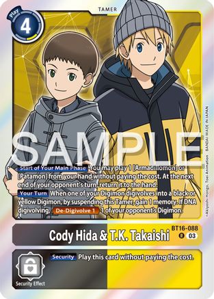 Cody Hida & T.K. Takaishi - BT16-088 - Rare (Pre-Order)