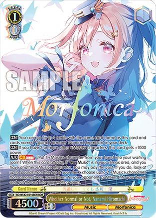 Whether Normal or Not, Nanami Hiromachi (BDR) - BD/WE42-E016BDRBDR - BanG Dream Rare