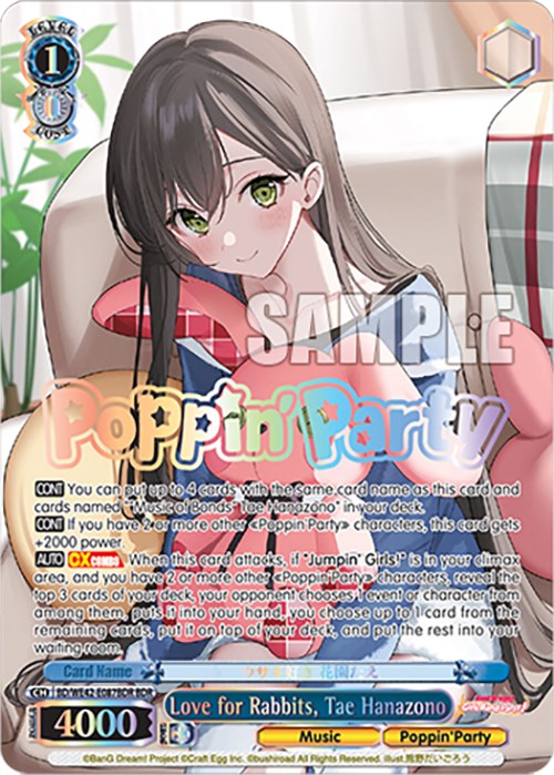 Love for Rabbits, Tae Hanazono (BDR) - BD/WE42-E087BDRBDR - BanG Dream Rare