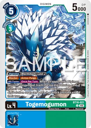 Togemogumon (Block 3) - BT16-021 - Common