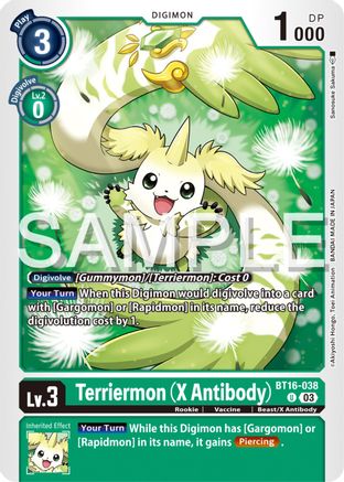 Terriermon (X Antibody) - BT16-038 - Uncommon (Pre-Order)