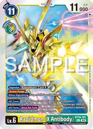 Rapidmon (X Antibody) - BT16-101 - Secret Rare