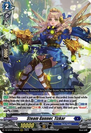 Steam Gunner, Tizkar - DZ-BT01/005EN - Triple Rare