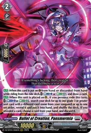 Bullet of Creation, Pansmermia - DZ-BT01/008EN - Triple Rare