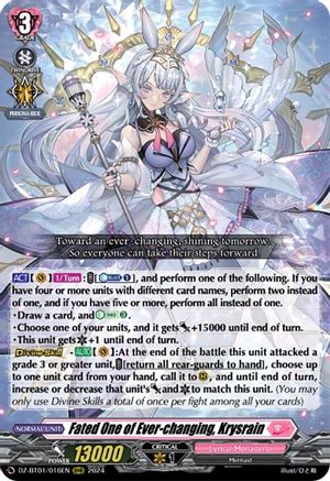 Fated One of Ever-changing, Krysrain - DZ-BT01/016EN - Triple Rare