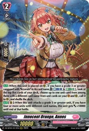 Innocent Orange, Annes - DZ-BT01/017EN - Triple Rare