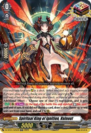 Spiritual King of Ignition, Valnout (ORR) - DZ-BT01/025EN - Over Double Rare