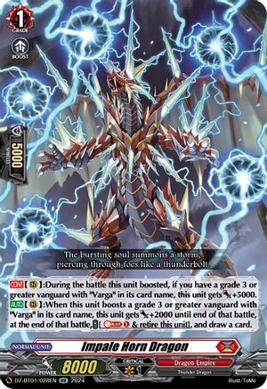 Impale Horn Dragon - DZ-BT01/028EN - Double Rare