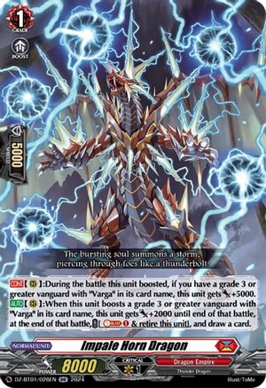 Impale Horn Dragon - DZ-BT01/028EN - Double Rare
