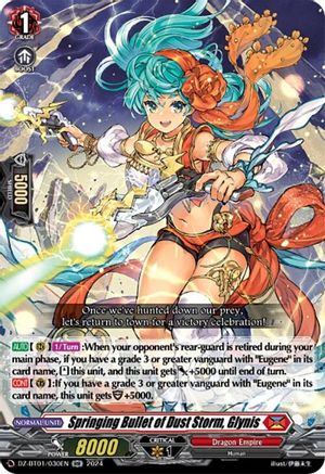 Springing Bullet of Dust Storm, Glynis - DZ-BT01/030EN - Double Rare