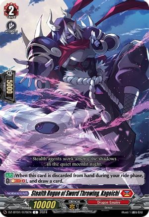 Stealth Rogue of Sword Throwing, Kageichi - DZ-BT01/078EN - Common