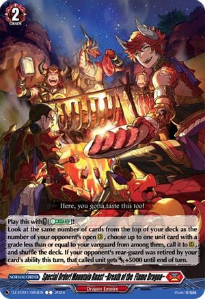 Special Order! Mountain Roast ~Breath of the Flame Dragon~ - DZ-BT01/084EN - Common