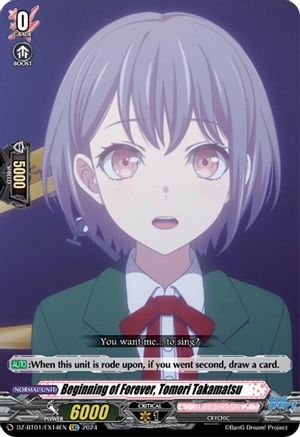 Beginning of Forever, Tomori Takamatsu (EXC) - DZ-BT01/EX14EN - Extra Rare Common