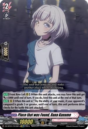 Place that was Found, Rana Kaname (EXRRR) - DZ-BT01/EX16EN - Extra Rare Triple Rare