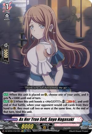 As Her True Self, Soyo Nagasaki (EXRRR) - DZ-BT01/EX17EN - Extra Rare Triple Rare