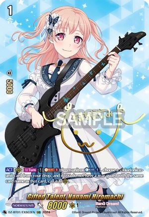 Gifted Talent, Nanami Hiromachi (EXS) - DZ-BT01/EXS03EN - Extra Rare Special Rare