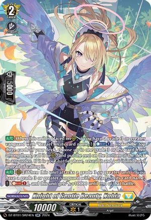 Knight of Gentle Beauty, Nobia (SR) - DZ-BT01/SR24EN - Silver Rare