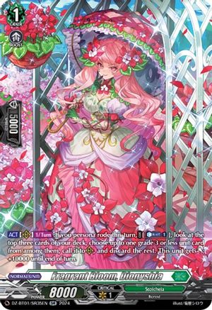 Fragrant Bloom, Dionyshia (SR) - DZ-BT01/SR35EN - Silver Rare