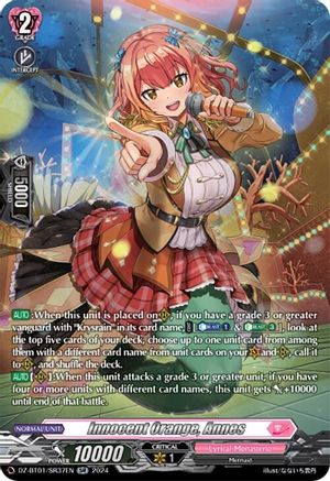 Innocent Orange, Annes (SR) - DZ-BT01/SR37EN - Silver Rare