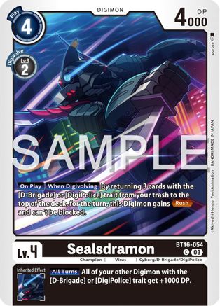 Sealsdramon - BT16-054 - Common