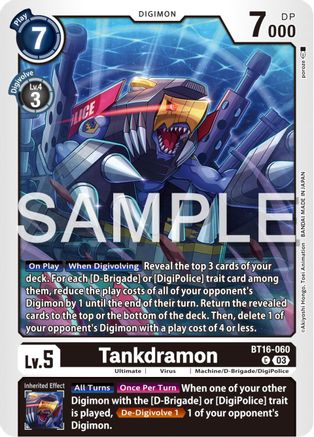 Tankdramon - BT16-060 - Common