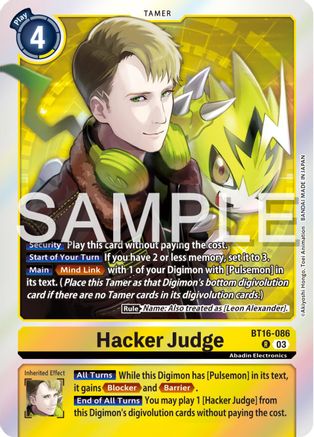 Hacker Judge - BT16-086 - Rare