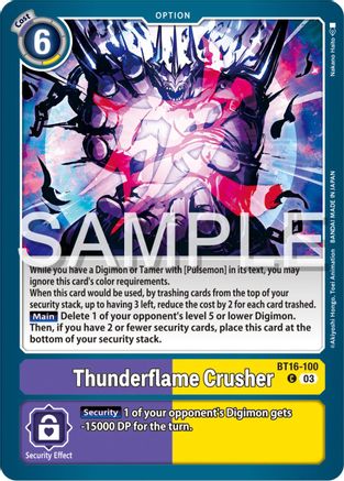 Thunderflame Crusher - BT16-100 - Common