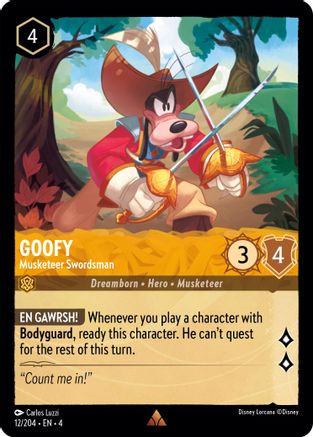 Goofy (Musketeer Swordsman) - 12/204 - Rare