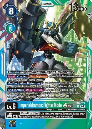 Imperialdramon: Fighter Mode Ace (Block 3) - BT16-027 - Rare