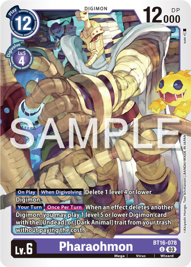 Pharaohmon - BT16-078 - Uncommon (Pre-Order)