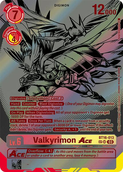 Valkyrimon Ace (Textured) - BT16-013 - Super Rare