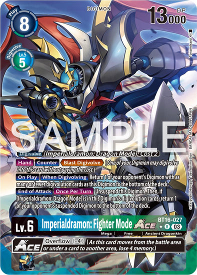 Imperialdramon: Fighter Mode Ace (Alternate Art) - BT16-027 - Rare