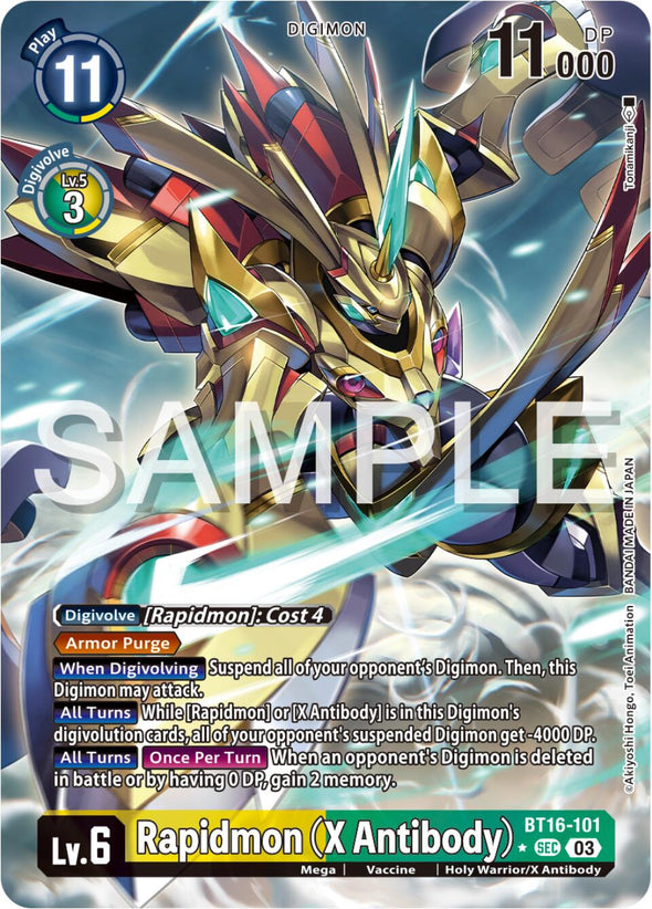 Rapidmon (X Antibody) (Alternate Art) - BT16-101 - Secret Rare