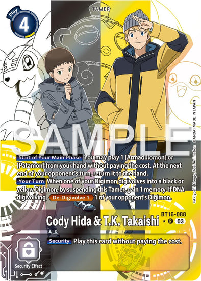 Cody Hida & T.K. Takaishi (Alternate Art) - BT16-088 - Rare