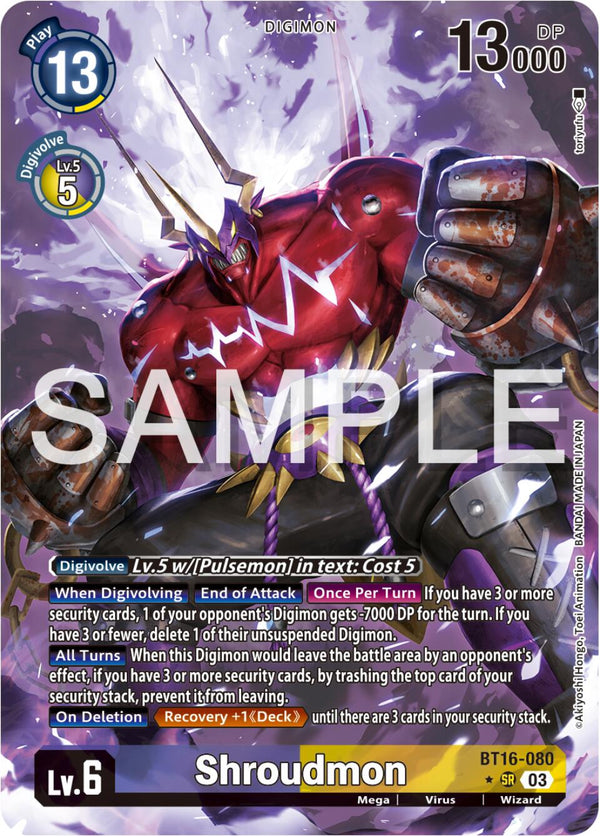 Shroudmon (Alternate Art) - BT16-080 - Super Rare