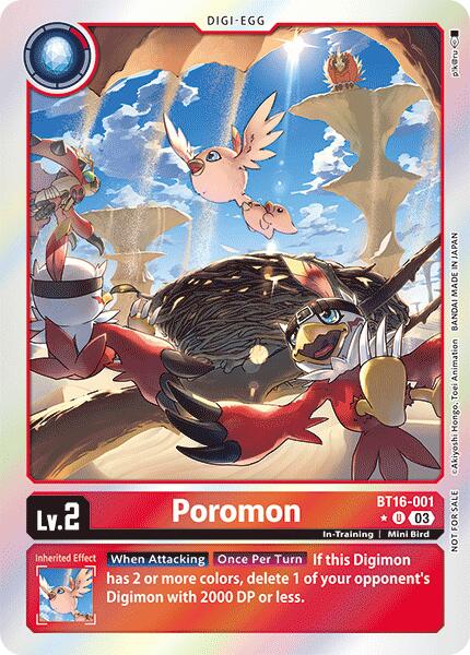 Poromon (Box Promotion Pack: Beginning Observer)(Foil) - BT16-001 - Uncommon