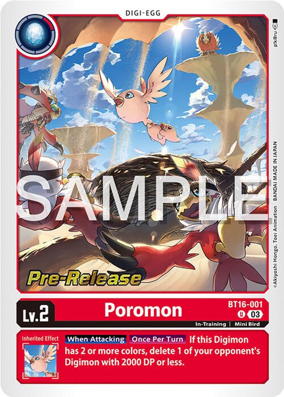 Poromon - BT16-001 - Uncommon (Pre-Release)
