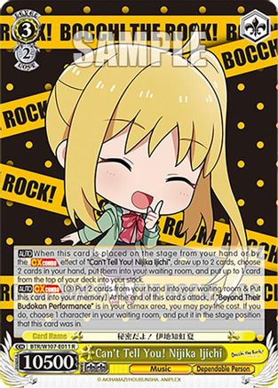 Can't Tell You! Nijika Ijichi - BTR/W107-E011R - Rare