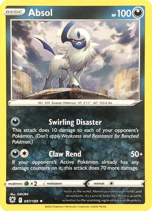 Absol - 097/189 - Rare (Cosmos Holo)