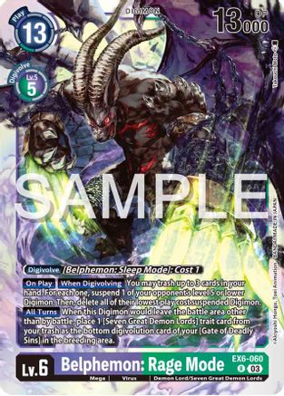 Belphemon: Rage Mode - EX6-060 - Rare
