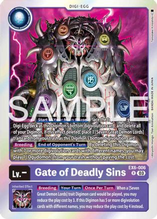 Gate of Deadly Sins - EX6-006 - Rare