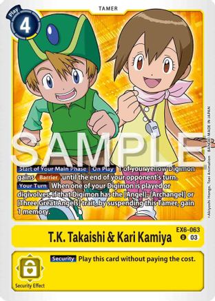 T.K. Takaishi & Kari Kamiya - EX6-063 - Uncommon