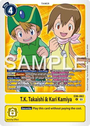 T.K. Takaishi & Kari Kamiya - EX6-063 - Uncommon