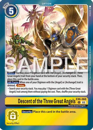 Descent of the Three Great Angels - EX6-068 - Rare