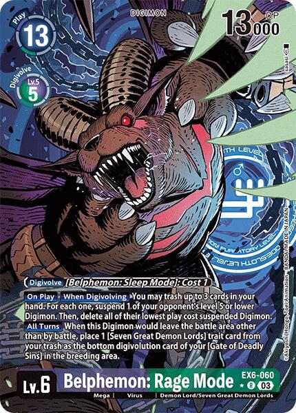 Belphemon: Rage Mode (Alternate Art) - EX6-060 - Rare
