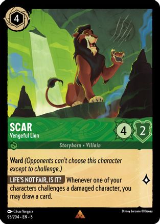 Scar (Vengeful Lion) - 93/204 - Rare