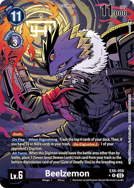 Beelzemon (Alternate Art) - EX6-056 - Rare