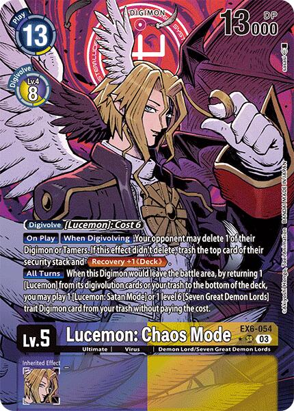 Lucemon: Chaos Mode (Alternate Art) - EX6-054 - Super Rare